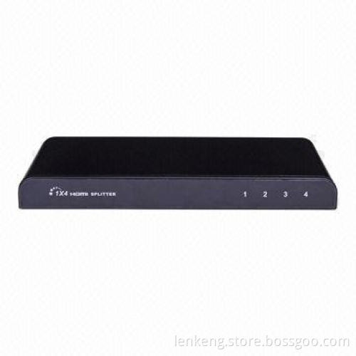 4-way HDMI Splitter, 3D Supported, 1.4V, 4k x 2K, 5V DC Power